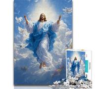 1000 Piece Jigsaw Puzzles for Teenagers Gifts Jesus Art 1000 Pieces for Teenagers,Toys Educational Games Stress Relieving Unique Birthday And Gifts 38x26cm