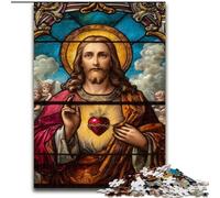 1000 Piece Jigsaw Puzzles for Teenagers Gifts Jesus Art,Stress Reliever Staycation Kill Time Parent-child Interaction 38x26cm