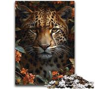 1000 Piece Jigsaw Puzzles for Teenagers Gifts Jungle Leopard Stress Reliever Difficult Challenge Enhance Love between Couples 26x38cm