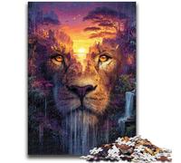 1000 Piece Jigsaw Puzzles for Teenagers Gifts Jungle Lion Stress Reliever Difficult Challenge Enhance Love between Couples 50x75cm
