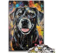 1000 Piece Jigsaw Puzzles for Teenagers Gifts Labrador Retriever Oil Painting 1000 Piece Puzzle,Educational Games Home Decoration Suitable for Desktop Decoration (26x38cm)