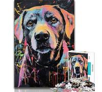 1000 Piece Jigsaw Puzzles for Teenagers Gifts Labrador Retriever Oil Painting Teenager Puzzles,Educational Games Home Decoration Unique Home Decor And Gifts (size 75x50cm)
