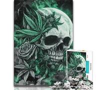 1000 Piece Jigsaw Puzzles for Teenagers Gifts Leaf Skull 1000 Pieces for Adults,Toys Educational Games Stress Relieving Unique Birthday And Gifts 26x38cm