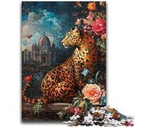 1000 Piece Jigsaw Puzzles for Teenagers Gifts Leopard for Educational Game Challenge Toy Artists Collection, Fine Art 38x26cm
