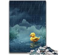 1000 Piece Jigsaw Puzzles for Teenagers Gifts Little Yellow Duck in The Rain Family Fun for Is Ideal As A Gift for The Whole Family for And Age 14 Years Up 50x75cm