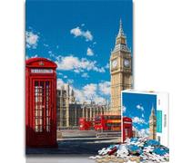 1000 Piece Jigsaw Puzzles for Teenagers Gifts London And Paris Cityscapes Puzzles,Interesting Stress Reduction Parent-child Interaction (size 75x50cm)
