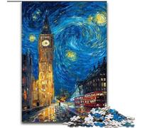 1000 Piece Jigsaw Puzzles for Teenagers Gifts London Under The Night Sky, Elephant Toy Intellectual Game Birthday Present, Gifts, Wall Art for Ages 14+ (Size 50x75cm)