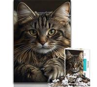 1000 Piece Jigsaw Puzzles for Teenagers Gifts Maine Coon Teenager Puzzles,Educational Games Home Decoration Suitable for Desktop Decoration 75x50cm