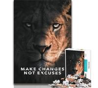 1000 Piece Jigsaw Puzzles for Teenagers Gifts Make Changes Motivation Teenager Puzzles,Educational Games Home Decoration Suitable for Desktop Decoration 38x26cm