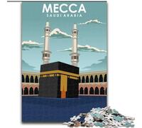1000 Piece Jigsaw Puzzles for Teenagers Gifts Mecca Saudi Aradbia Art Challenging Game And Family Play A Work of Art for Age 14 (38x26cm) 1000pcs
