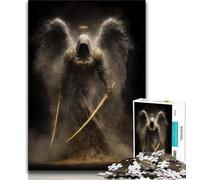 1000 Piece Jigsaw Puzzles for Teenagers Gifts Medieval Knight Angel,Stress Reliever Difficult Challenge with Matching Poster And Trivia Sheet 50x75cm