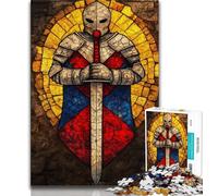 1000 Piece Jigsaw Puzzles for Teenagers Gifts Medieval Knights 1000 Piece Puzzle,Unique Birthday And Gifts for And Age 14 Years Up 38x26cm