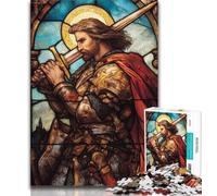 1000 Piece Jigsaw Puzzles for Teenagers Gifts Medieval Knights,learning Educational for Is Ideal As A Gift for The Whole Family (38x26cm)