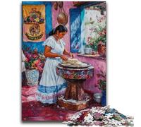 1000 Piece Jigsaw Puzzles for Teenagers Gifts Mexican Woman 1000 Piece Puzzle,Educational Games Home Decoration Suitable for Desktop Decoration (26x38cm)