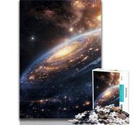 1000 Piece Jigsaw Puzzles for Teenagers Gifts Milky Way Universe Landscape,Help The Brain Exercise Addictive Toys to Cultivate Patience Wall Decoration 38X26CM