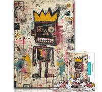 1000 Piece Jigsaw Puzzles for Teenagers Gifts Modern Art by Basquiat 1000 Piece Puzzle,Quiz Game Wall Decoration Unique Birthday And Xmas Gifts (size 75x50cm)