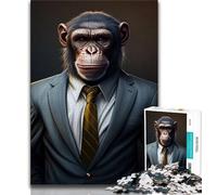1000 Piece Jigsaw Puzzles for Teenagers Gifts Monkey Suit Animal 1000 Pieces for Teenagers,Stress Reliever Difficult Challenge Home Decoration Toys (size 75x50cm)