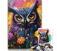 1000 Piece Jigsaw Puzzles for Teenagers Gifts Mysterious Owl,Help The Brain Exercise Addictive Toys to Cultivate Patience Wall Decoration (75x50cm)