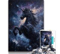 1000 Piece Jigsaw Puzzles for Teenagers Gifts Mysterious Unicorn 1000 Piece Jigsaw,Stress Reliever Staycation Kill Time Wishlist with Santa Claus (size 75x50cm)