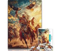 1000 Piece Jigsaw Puzzles for Teenagers Gifts Native American Men 1000 Pieces for Adults,Toys Educational Games Stress Relieving Unique Birthday And Gifts 75x50cm