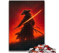 1000 Piece Jigsaw Puzzles for Teenagers Gifts Neon Samurai Warrior War Family Fun for Is Ideal As A Gift for The Whole Family for And Age 14 Years Up 26x38cm