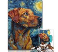 1000 Piece Jigsaw Puzzles for Teenagers Gifts Night Sky Labrador,Stress Reliever Staycation Kill Time Parent-child Interaction 75x50cm