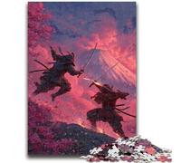 1000 Piece Jigsaw Puzzles for Teenagers Gifts Ninja at The Foot of Mount Fuji Stress Reliever Difficult Challenge Unique Home Decor And Gifts 50X75CM