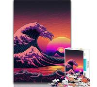1000 Piece Jigsaw Puzzles for Teenagers Gifts Ocean Wave Japan 1000 Pieces for Teenagers,Toys Educational Games Stress Relieving Unique Birthday And Gifts 75x50cm