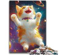1000 Piece Jigsaw Puzzles for Teenagers Gifts Orange Cat Baby Puzzles,Decompressing Intellectual Educational Toy Perfect Decoration (50x75cm)