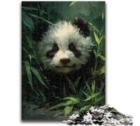 1000 Piece Jigsaw Puzzles for Teenagers Gifts Panda in Bamboo Forest Educational Games Home Decoration Artists Collection, Fine Art 50x75cm