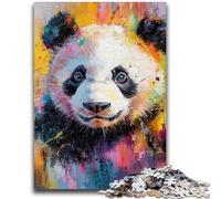 1000 Piece Jigsaw Puzzles for Teenagers Gifts Panda Oil Painting Challenging Family Activity Games DIY Toy for Home Wall Decor Gifts 50x75cm