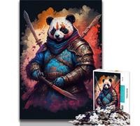 1000 Piece Jigsaw Puzzles for Teenagers Gifts Panda Warrior 1000 Piece Puzzle,Decompressing Intellectual Educational Toy Birthday Gift (size 75x50cm)