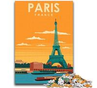1000 Piece Jigsaw Puzzles for Teenagers Gifts Paris France Travel Poster Family Fun for Is Ideal As A Gift for The Whole Family for And Age 14 Years Up (size 50x75cm)