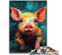 1000 Piece Jigsaw Puzzles for Teenagers Gifts Pig Baby Painting Teenager Puzzles,Educational Games Wall Decoration Unique Birthday And Xmas Gifts (75x50cm)