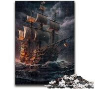 1000 Piece Jigsaw Puzzles for Teenagers Gifts Pirate Ship Family Fun for Is Ideal As A Gift for The Whole Family for And Age 14 Years Up 50x75cm