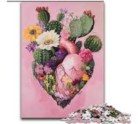 1000 Piece Jigsaw Puzzles for Teenagers Gifts Plant Heart, Suitable for Ages 14 And Up Home Educational Games DIY Toys Artwork Gift (Size 26x38cm)