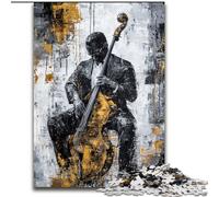 1000 Piece Jigsaw Puzzles for Teenagers Gifts Playing Guitar Oil Painting, Educational Toys Is Ideal As A Gift for The Whole Family (Size 50x75cm)