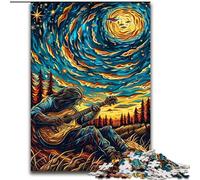 1000 Piece Jigsaw Puzzles for Teenagers Gifts Playing Guitar Under The Stars,Educational Games Home Decoration Unique Home Decor And Gifts 38x26cm