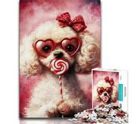 1000 Piece Jigsaw Puzzles for Teenagers Gifts Poodle Teenager Jigsaw,Relax Games Is Ideal As A Gift for The Whole Family (size 38x26cm)