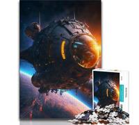 1000 Piece Jigsaw Puzzles for Teenagers Gifts Post Apocalyptic Spaceship Teenager Puzzles,Educational Games Home Decoration Suitable for Desktop Decoration 75x50cm