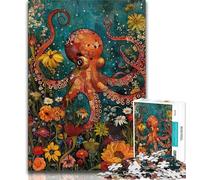 1000 Piece Jigsaw Puzzles for Teenagers Gifts Psychedelic Animal Octopus 1000 Piece Puzzle,Educational Toy Funny Family Games Unique Home Decor (size 38x26cm)