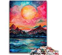 1000 Piece Jigsaw Puzzles for Teenagers Gifts Psychedelic Landscape Stress Reliever Difficult Challenge Suitable for Desktop Decoration 50x75cm