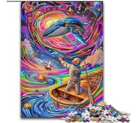 1000 Piece Jigsaw Puzzles for Teenagers Gifts Psychedelic Whale, Elephant Toy Intellectual Game Birthday Present, Gifts, Wall Art for Ages 14+ (Size 50x75cm)