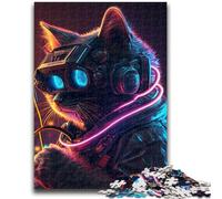 1000 Piece Jigsaw Puzzles for Teenagers Gifts Punk Human Cat Family Fun for Is Ideal As A Gift for The Whole Family for And Age 14 Years Up 26x38cm