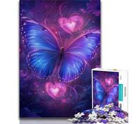1000 Piece Jigsaw Puzzles for Teenagers Gifts Purple Butterfly 1000 Piece Puzzle,Quiz Game Wall Decoration Unique Birthday And Xmas Gifts (size 38x26cm)