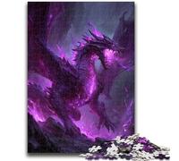 1000 Piece Jigsaw Puzzles for Teenagers Gifts Purple Flying Dragon Teenager Puzzles,Educational Games Wall Decoration Unique Birthday And Xmas Gifts (26x38cm)
