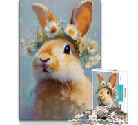 1000 Piece Jigsaw Puzzles for Teenagers Gifts Rabbit,Help The Brain Exercise Addictive Toys to Cultivate Patience Wall Decoration (75x50cm)