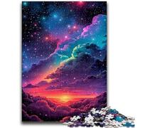 1000 Piece Jigsaw Puzzles for Teenagers Gifts Rainbow Clouds 1000 Piece Puzzle,Unique Birthday And Gifts for And Age 14 Years Up (50x75cm)
