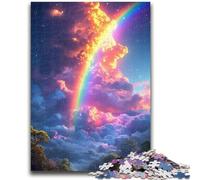 1000 Piece Jigsaw Puzzles for Teenagers Gifts Rainbow in The Clouds Puzzles for Teenagers,Fun Present & Activity for Home,Toy for Rainy Days (75x50cm)