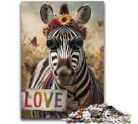1000 Piece Jigsaw Puzzles for Teenagers Gifts Rainbow Zebra Learning Educational Toys Family Games Gifts for Friends And Family 50x75cm